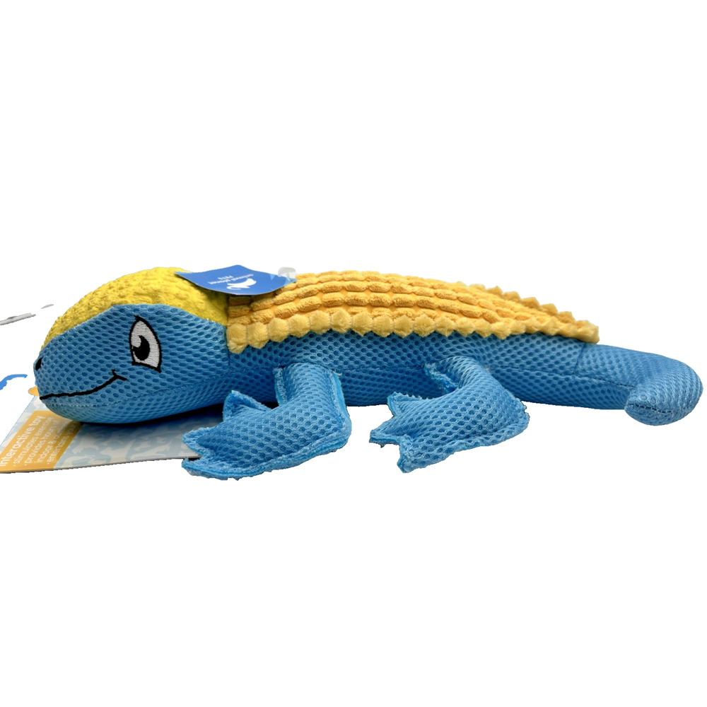 Animal Planet Pets Blue Lizard w/ Yellow Dog Plush Toy Soft build-in Squeaker